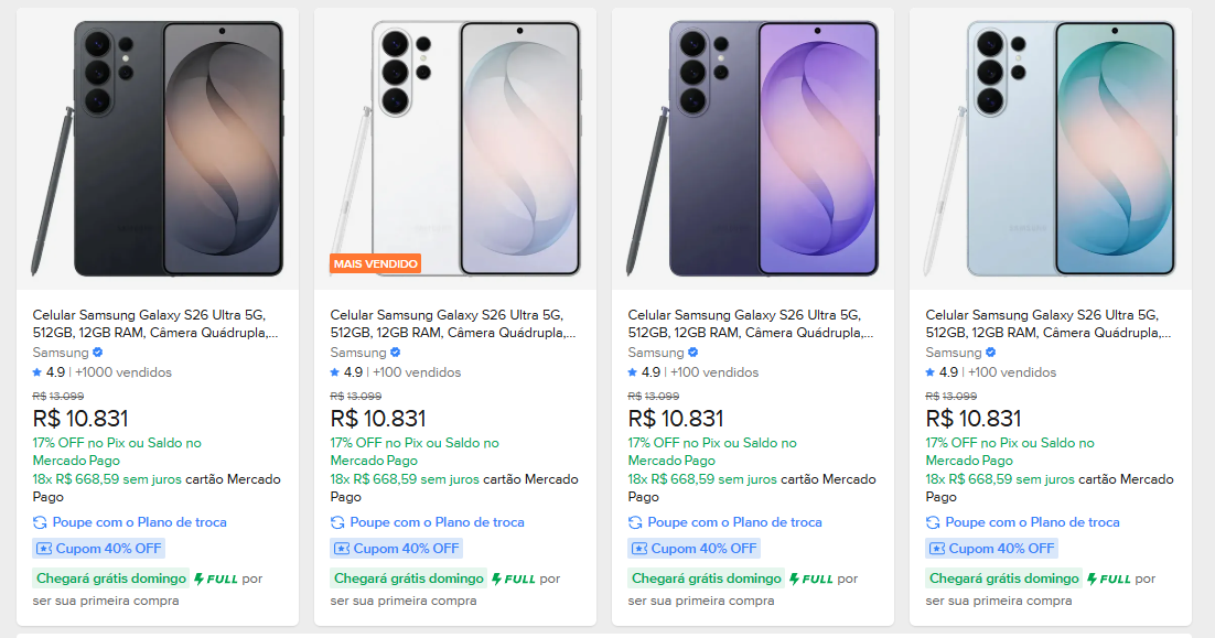 Cupom SAMSUNG40OFF