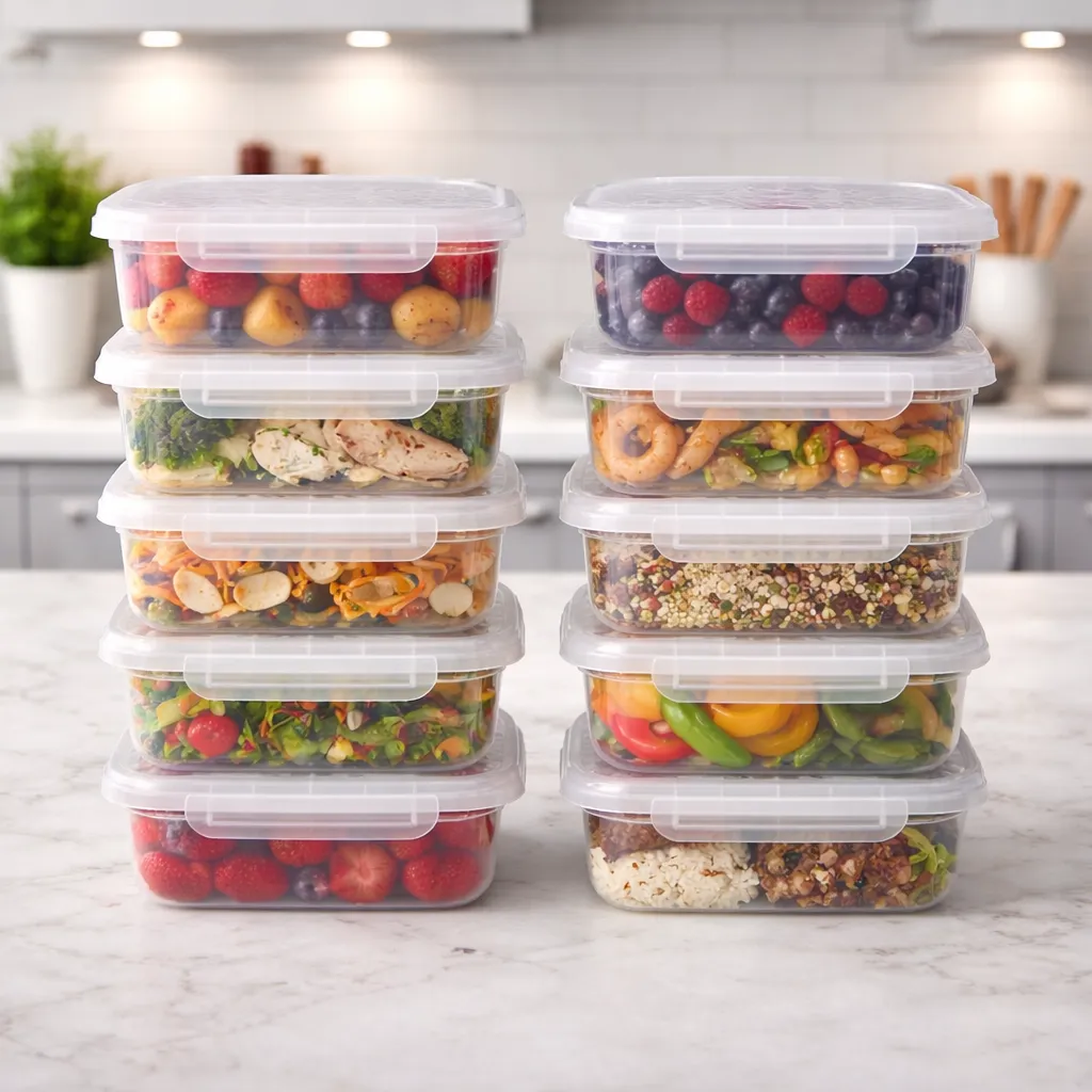 10 Marmitas Potes 800ml Travas Laterais Hermeticas Livre Bpa