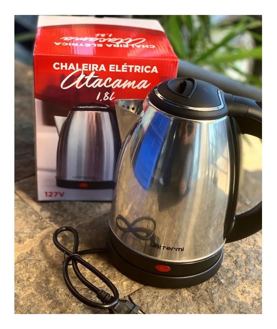 Chaleira Elétrica Inox 1800ml Unitermi 1200w