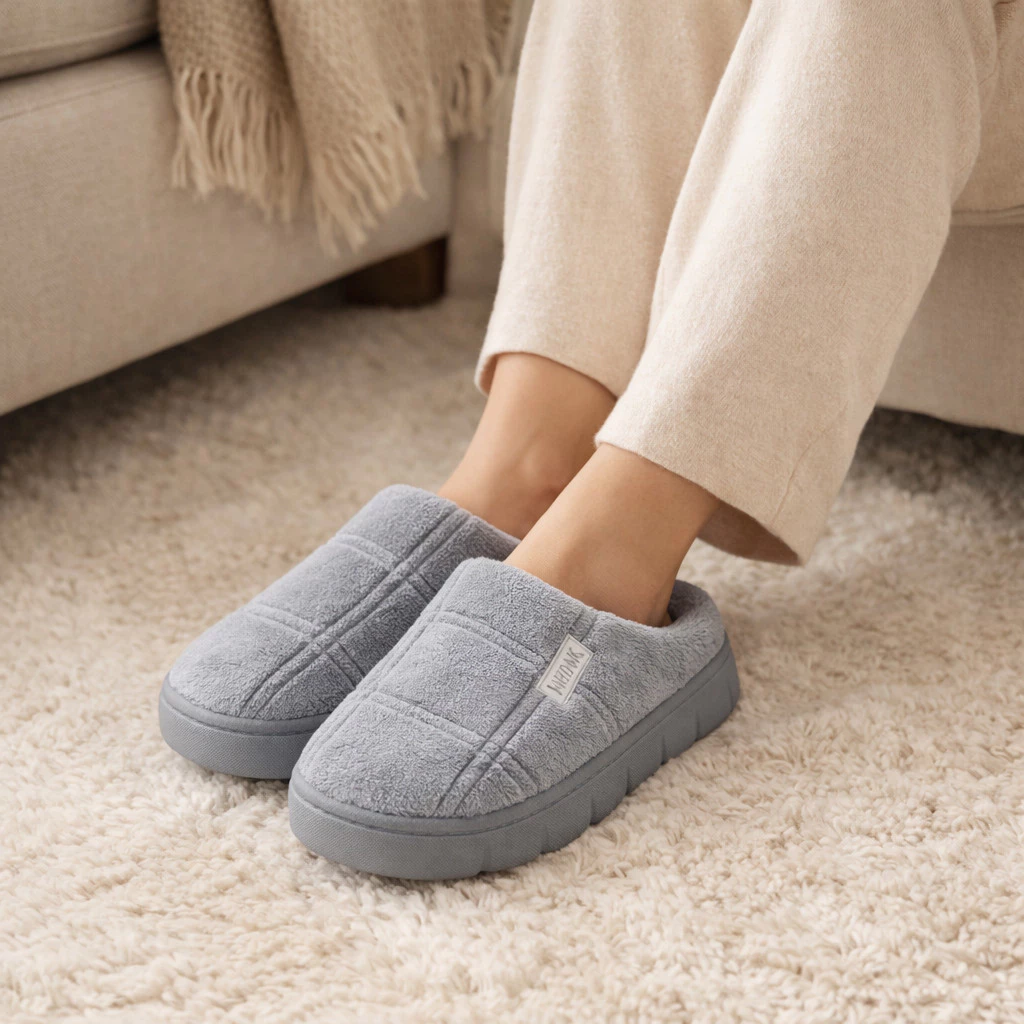 Pantufa Feminina Peluciada Antiderrapante Térmica Cv-206