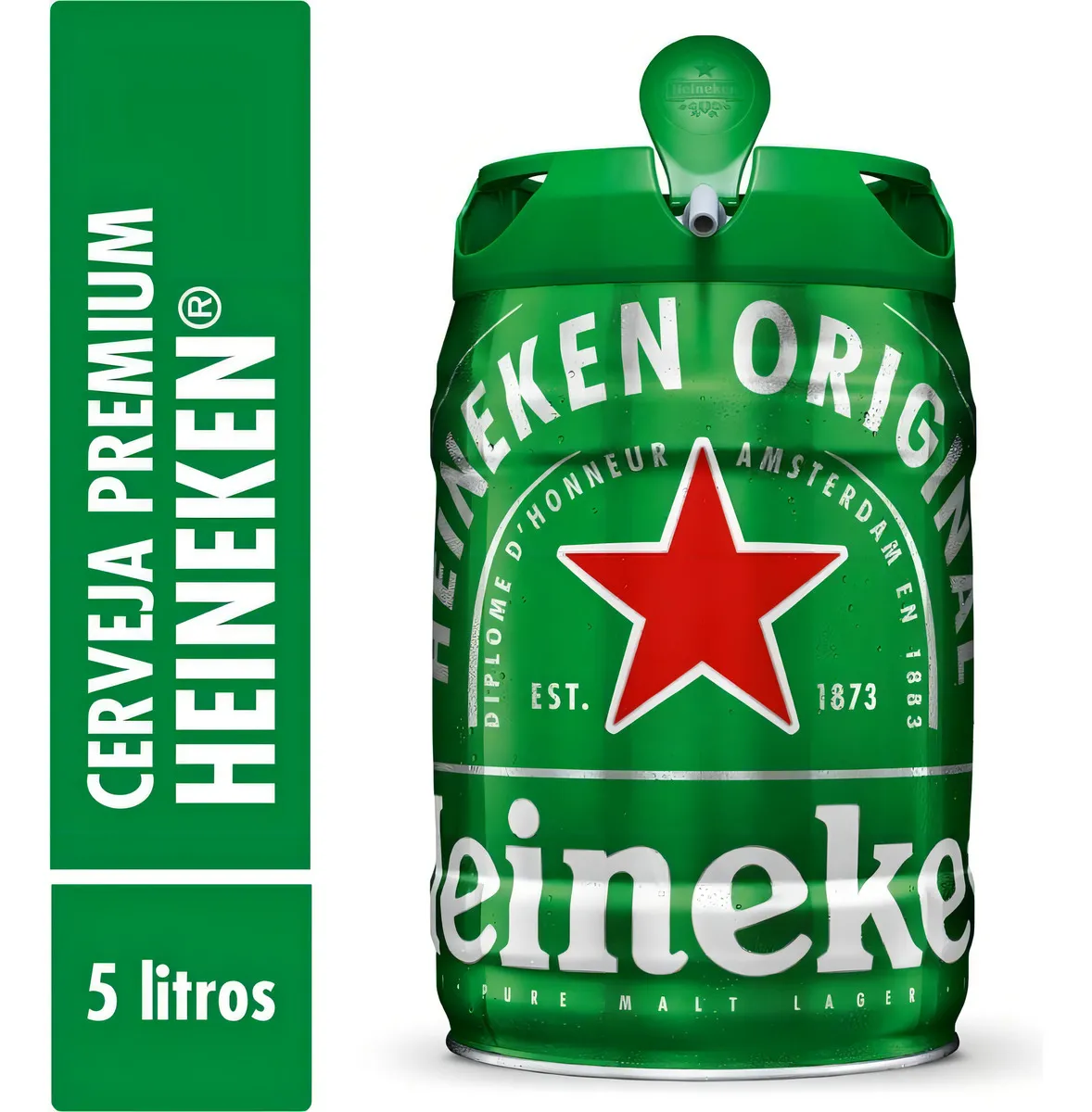 Cerveja Premium Heineken Barril 5 Litros