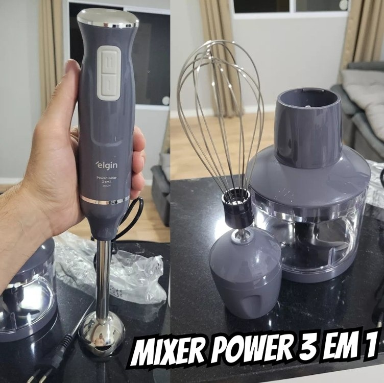 Mixer Power Inox 3 Em 1 600w Elgin Lunar
