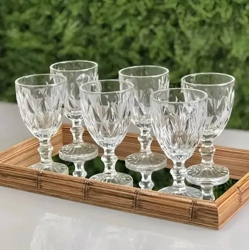 Jogo De 6 Taças Transparente Diamond Gamma 340ml