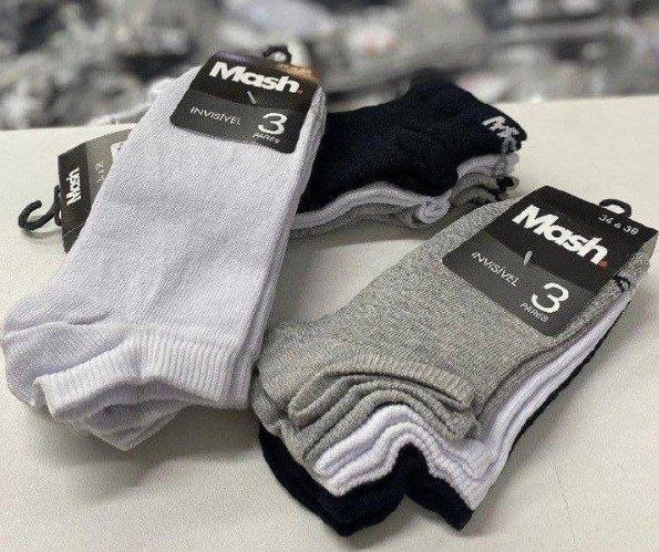 Kit 10 Pares Meias Mash Invisível Esportiva Algodão Original