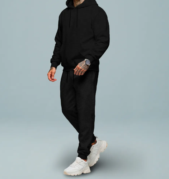 Conjunto Calça E Blusa De Moletom Liso Masculino Unissex