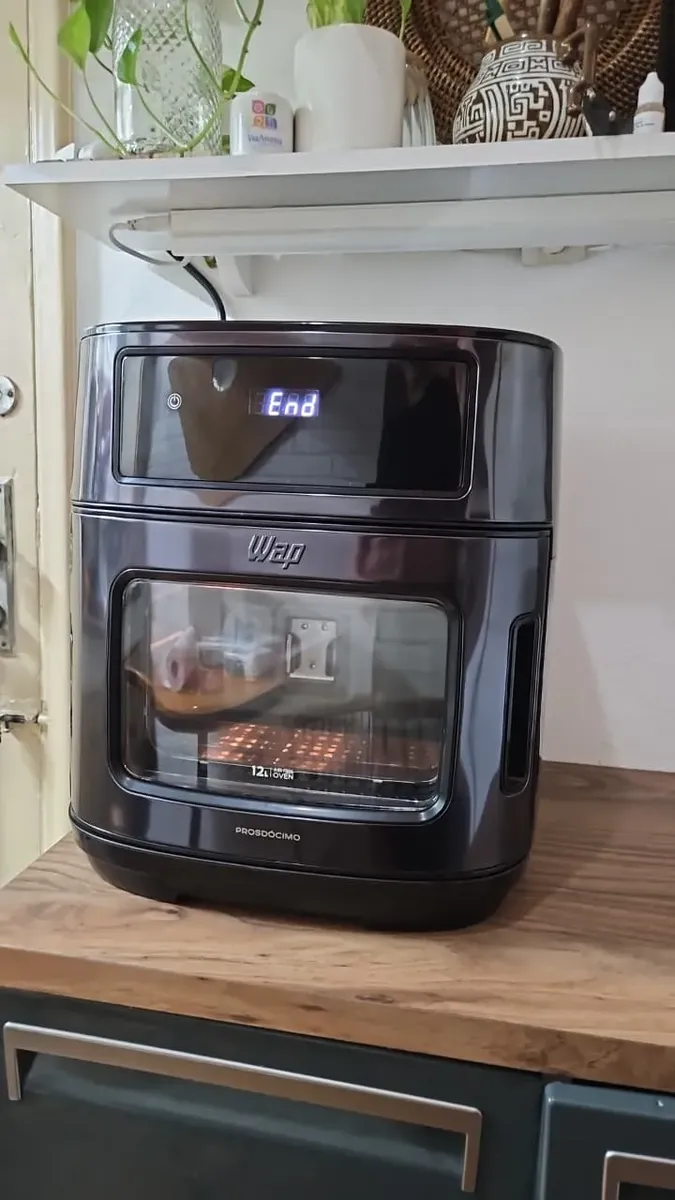 Fritadeira Elétrica Air Fryer Oven Black INOX WAP WAOD2 12 Litros 4 em 1 Porta com Abertura Lateral e Removível 1800W