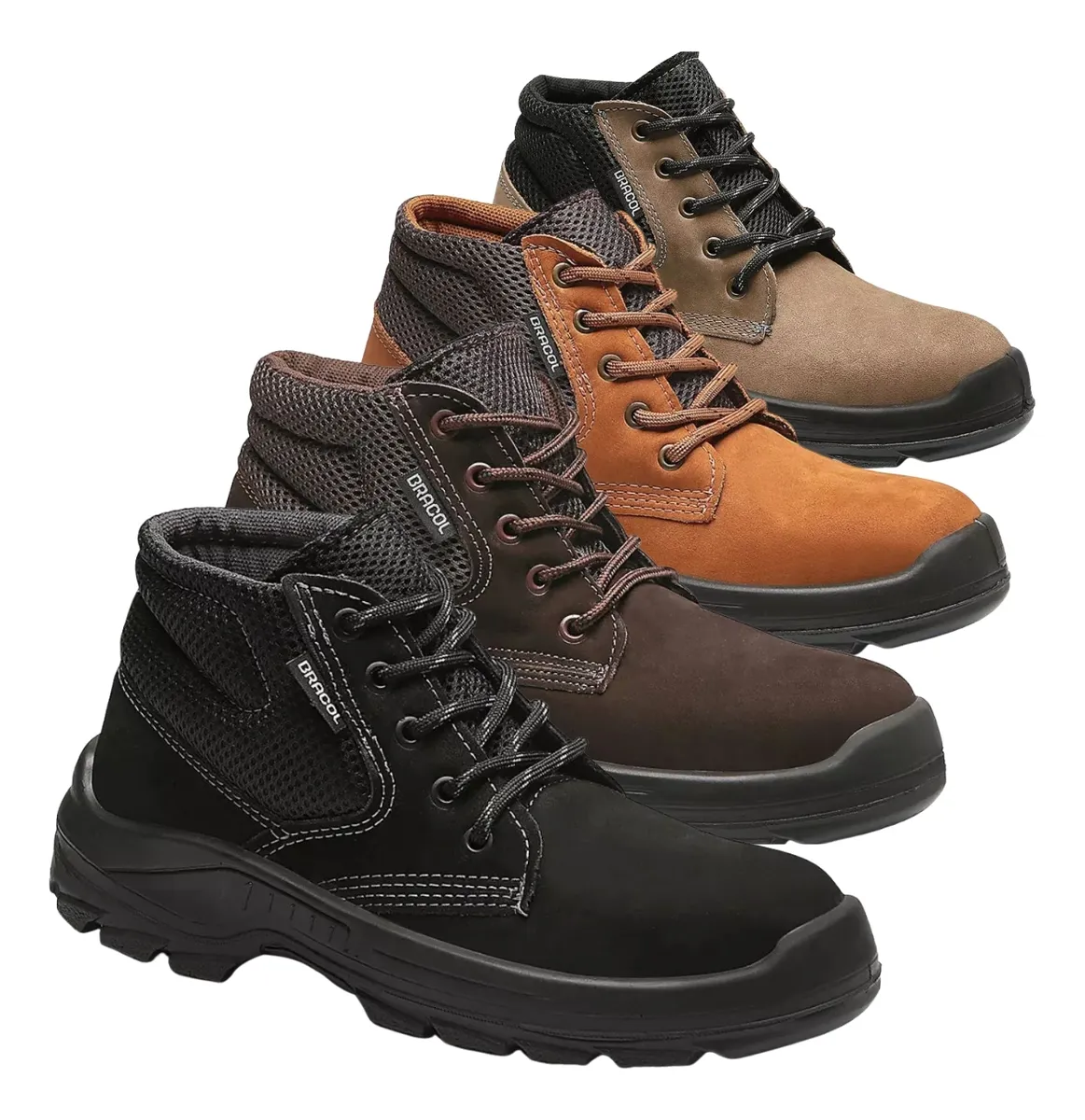 Bota Botina Segurança Bracol Sapato Coturno Nobuck Com Ca