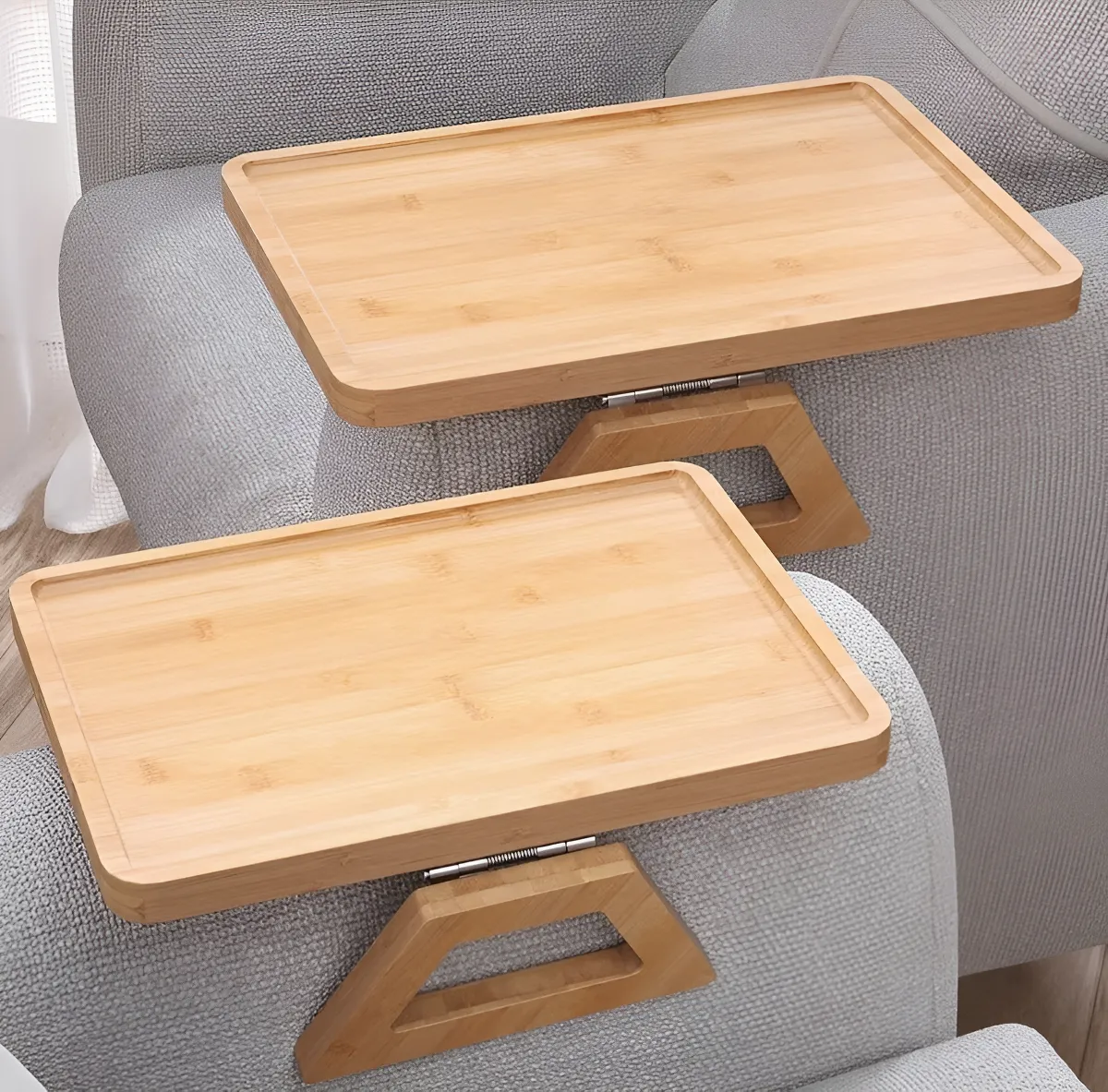 Kit 2 Bandeja Suporte Apoio Para Braço De Sofá Dobravel