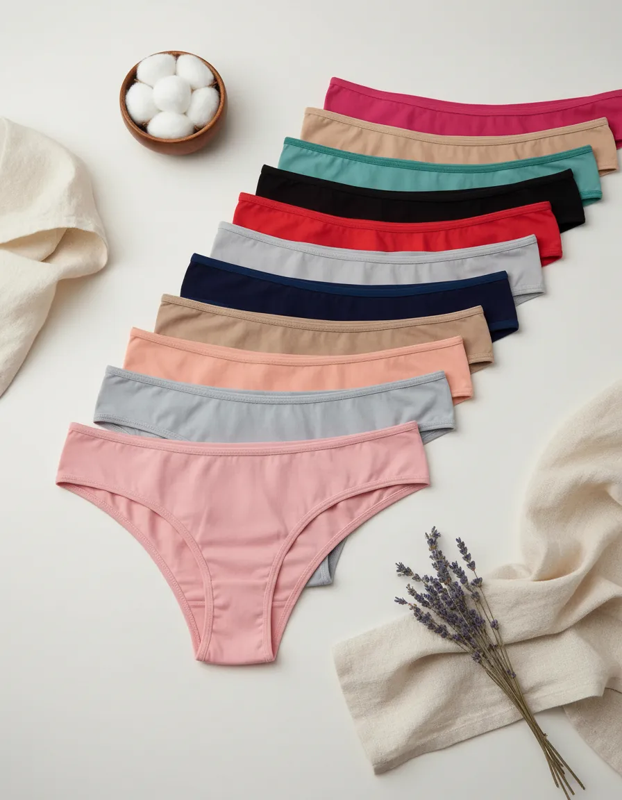 Kit 10 Calcinhas Algodão Tanga Lisa Conforto Basica Feminina