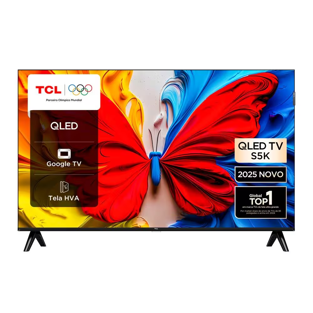 Smart TV 43 Polegadas 43S5K QLED Full HD Google TV Wi-Fi Semp TCL