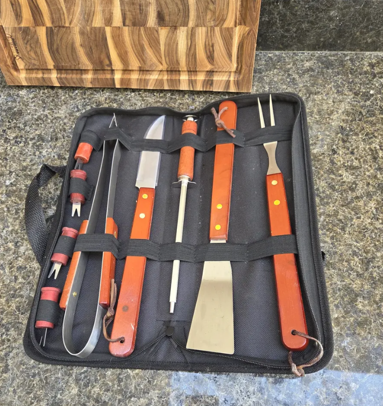 Kit Para Churrascos 360 Kit Churrasco Conjunto Talhes Para Churrasco - 10 Unidades