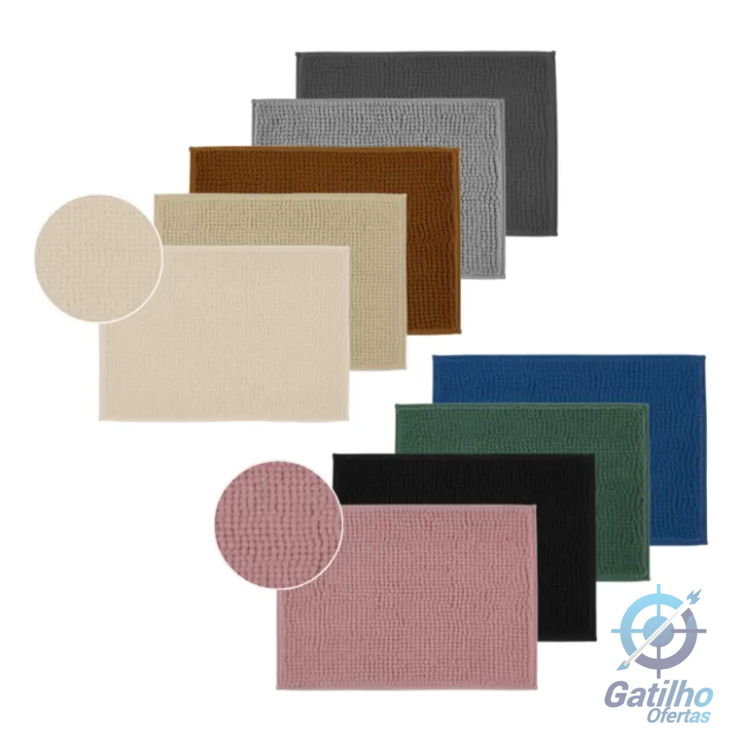 Kit 3 Tapete P/ Banheiro Dedinho Bolinha Toalha Macio