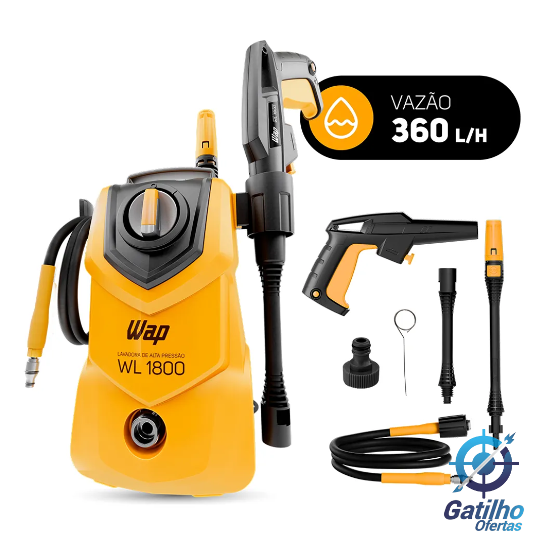 Lavadora de Alta Pressão Compacta WAP WL 1800 1400W 1500PSI 360L/h 127V