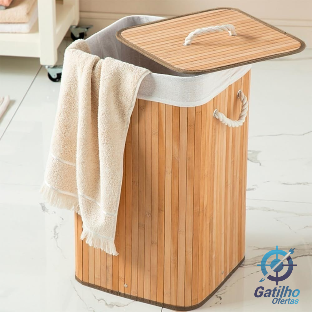 Cesto Bambu Retangular 60L