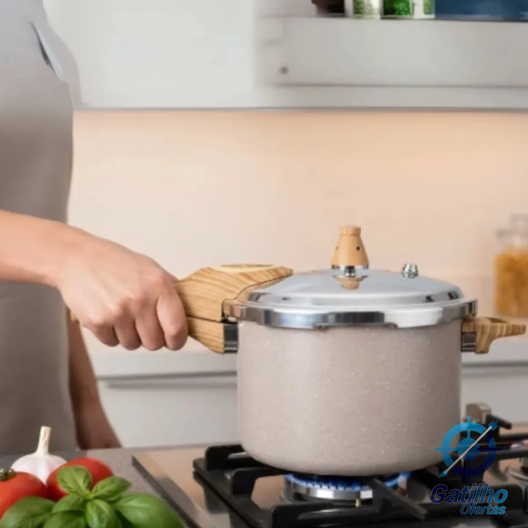 Panela De Pressão Ceramic Life Pressure 4,2l Areia Brinox