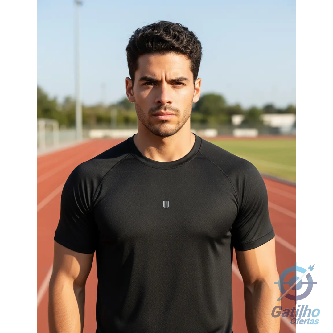 Camiseta Raglan Proteção Uv Camisas Dry Fit Manga Curta