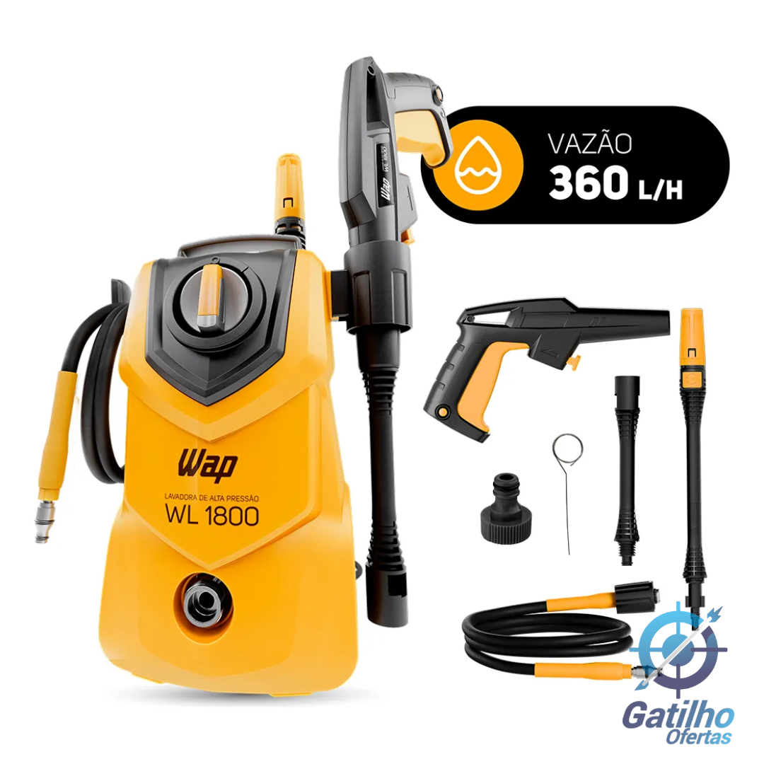 Lavadora de Alta Pressão Compacta WAP WL 1800 1400W 1500PSI 360L/h 127V