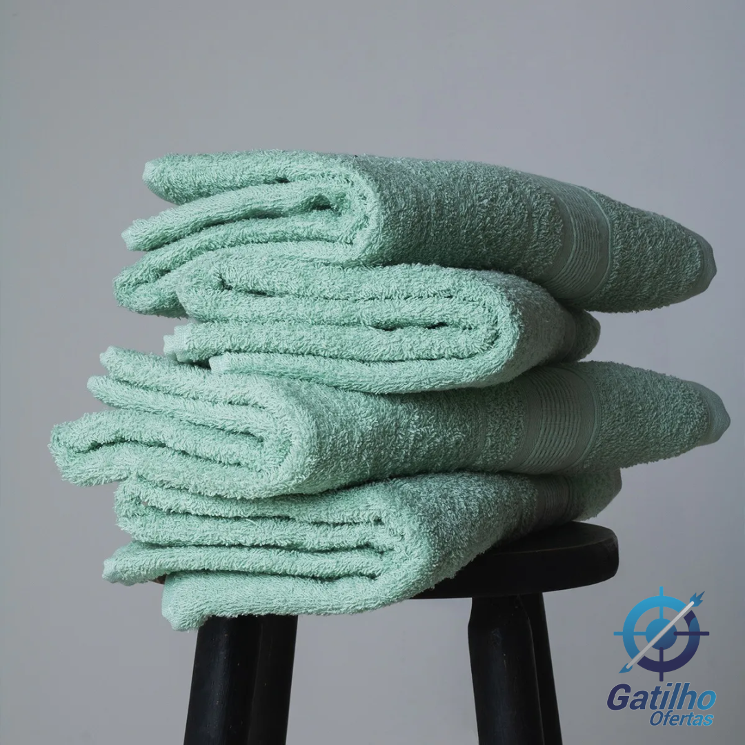 Kit C/4 Toalhas De Banho Gigante 70x1,35cm Toalhão Algodão