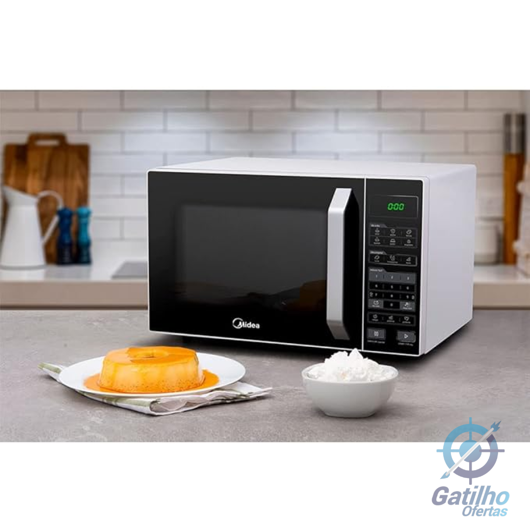 Micro-ondas 27L Branco e Preto Midea LED 127V MXSA27P1