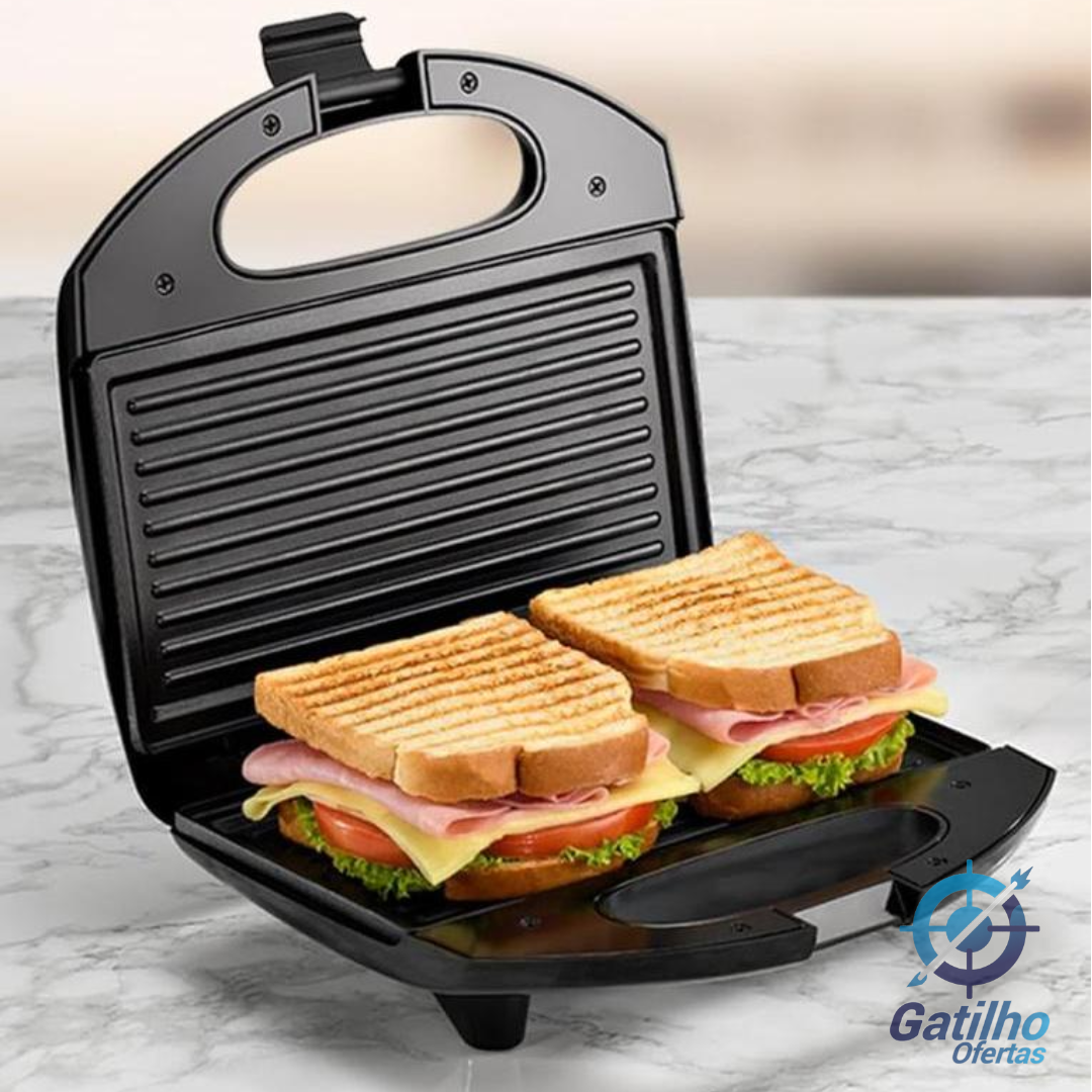 Sanduicheira Brunch Time 2 em 1 Elgin Sanduicheira e Grill Antiaderente Preta 110V