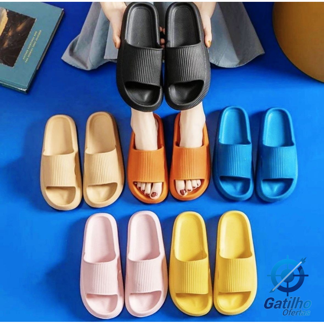 Chinelo Nuvem Ergonômico Unissex Slide Flexível Conforto