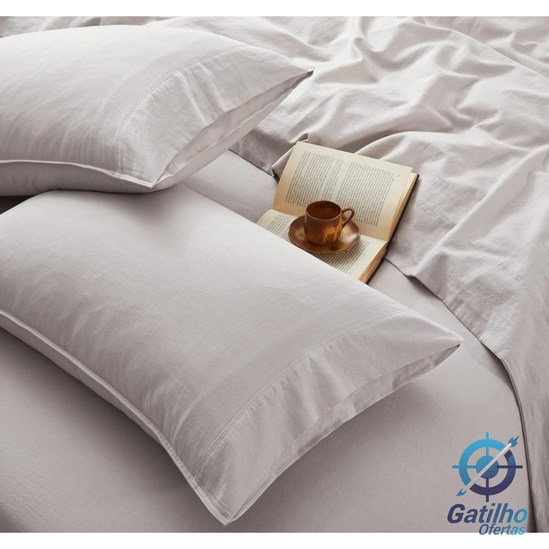 Kit C/2 Travesseiros Luxo Matelado Fibra Antialérgica 50x70 Branco