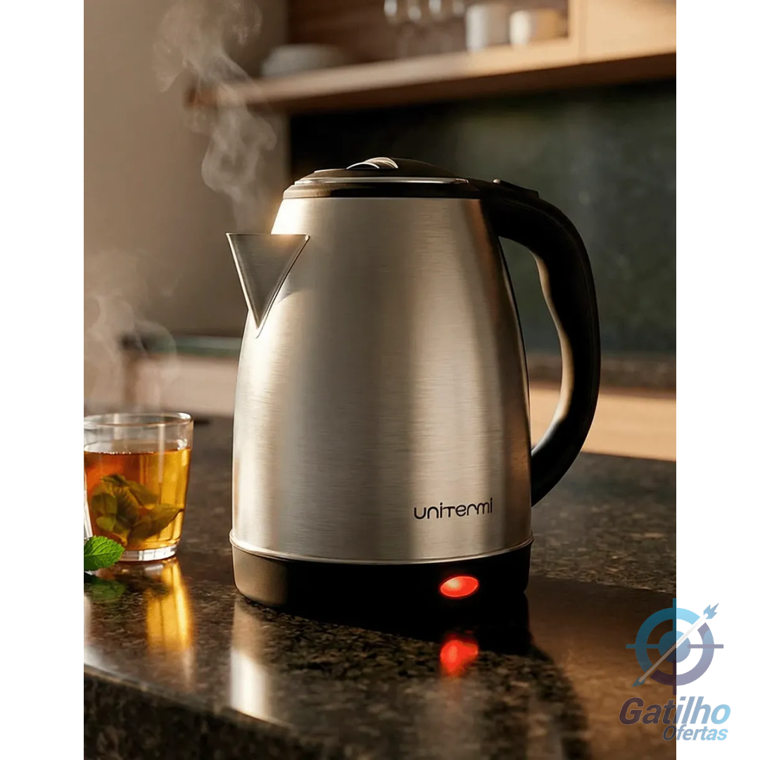 Chaleira Elétrica 1,8l 1200w Inox Desliga Automático Premium