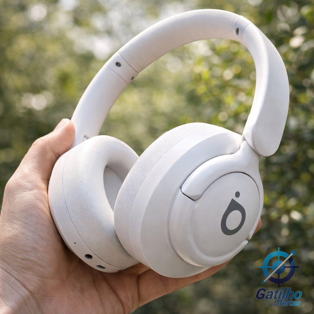 Basike Fone de Ouvido Bluetooth 5.4, ANC Cancelamento de Ruído Ativo Headphone com Microfone, Certificação Hi-Pure Audio, 30h Bateria, LE29 (Branco)