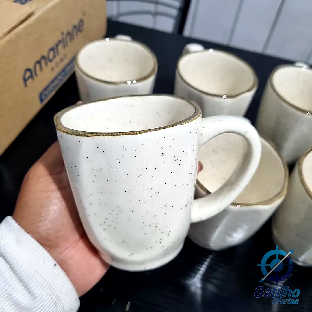 Conjunto De 6 Canecas Ryo Maresia 260ml Oxford