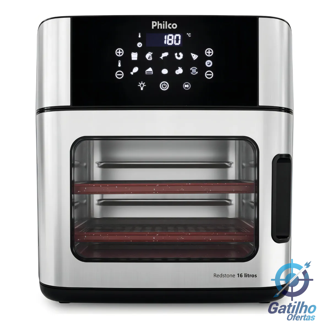 Fritadeira Air Fryer Philco PAF16A 4 Em 1 Painel Digital 16l Preto