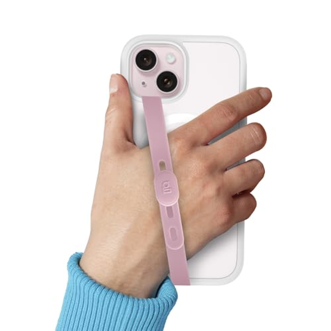 Geonav Fita Salva Celular Safe Grip, Suporte Protetor em Silicone Resistente, Com Ajuste, Rosa