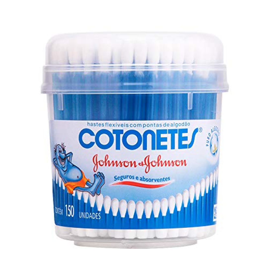 Cotonetes Hastes Flexíveis Pote com 150 Unidades