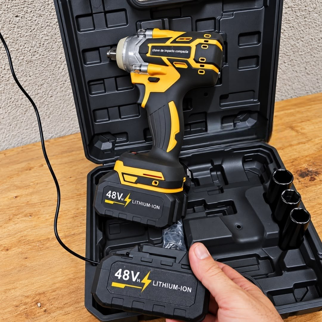Kit Chave De Impacto 48v + 2 Baterias Com Maleta