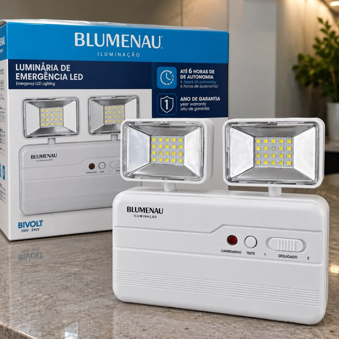 Luminária de Emergência Bloco LED Blumenau