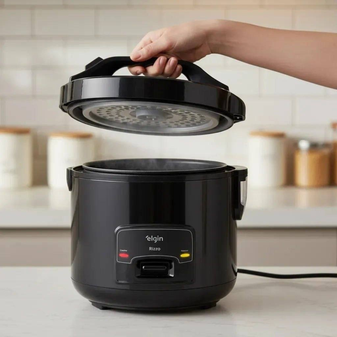 Panela Elétrica de Arroz Rizzo Elgin 5 Xícaras 400w Preto
