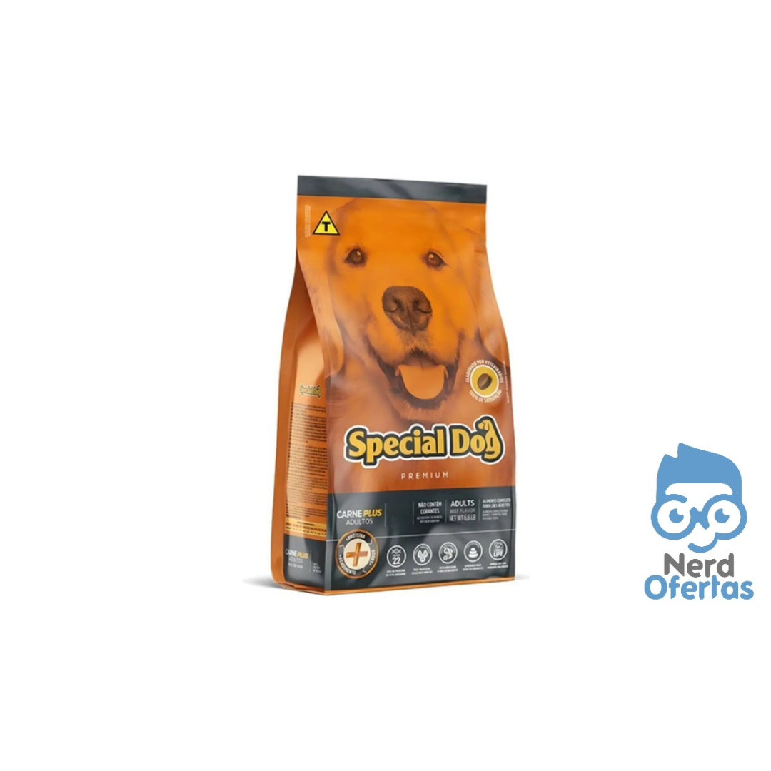 Ração Seca Special Dog Premium Cão Adulto Sabor Carne Plus 15kg