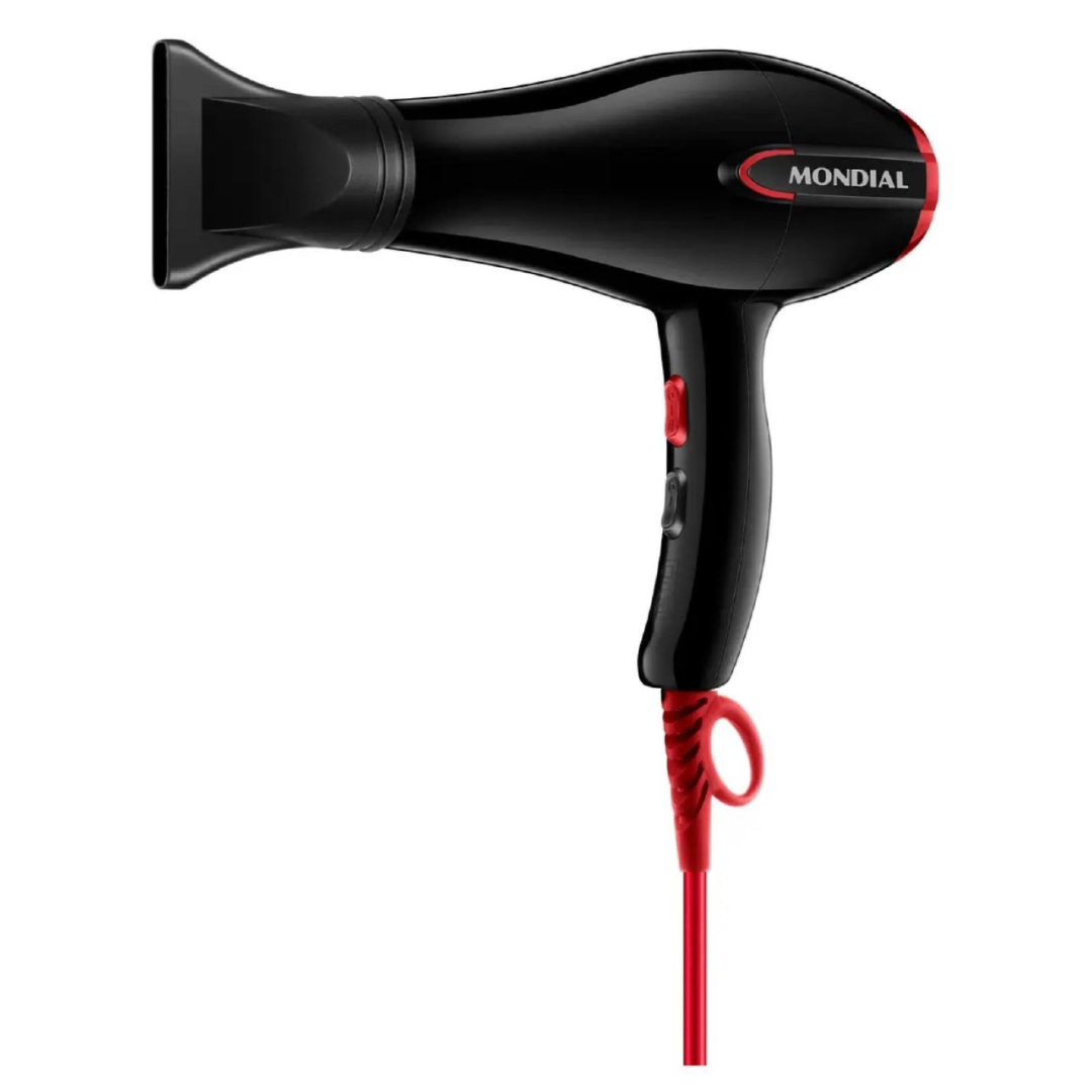 Secador De Cabelos Turbo, Mondial Preto/vermelho 1900w Sc-41 127v