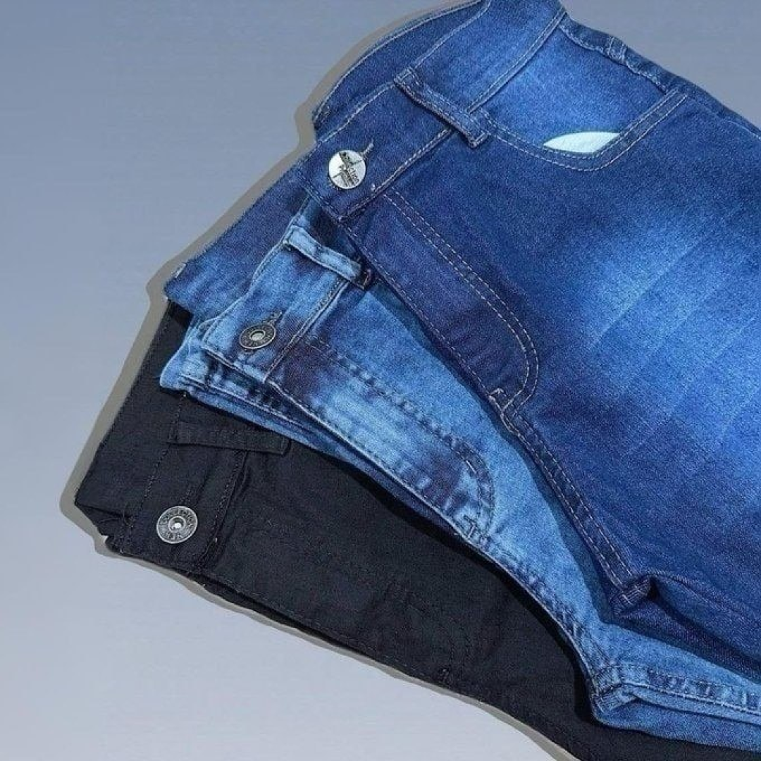 Kit 3 Calça Jeans Masculina Skinny Costura Reforçada