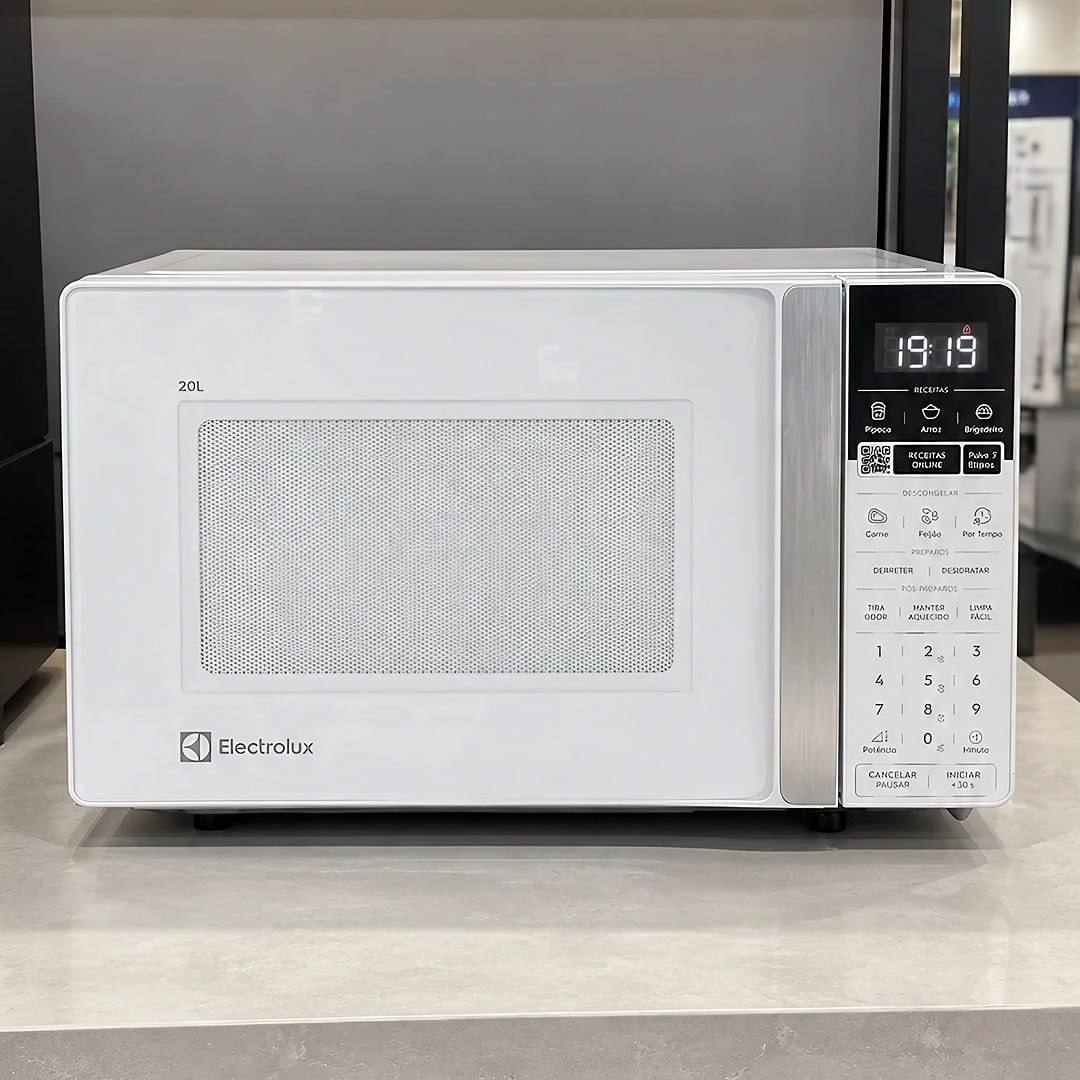 Micro-ondas Electrolux Efficient 20L Branco Função Descongelar e Receitas Pré-Programadas (ME20B)