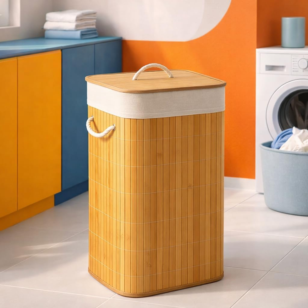 Cesto de Roupa Bambu 60L