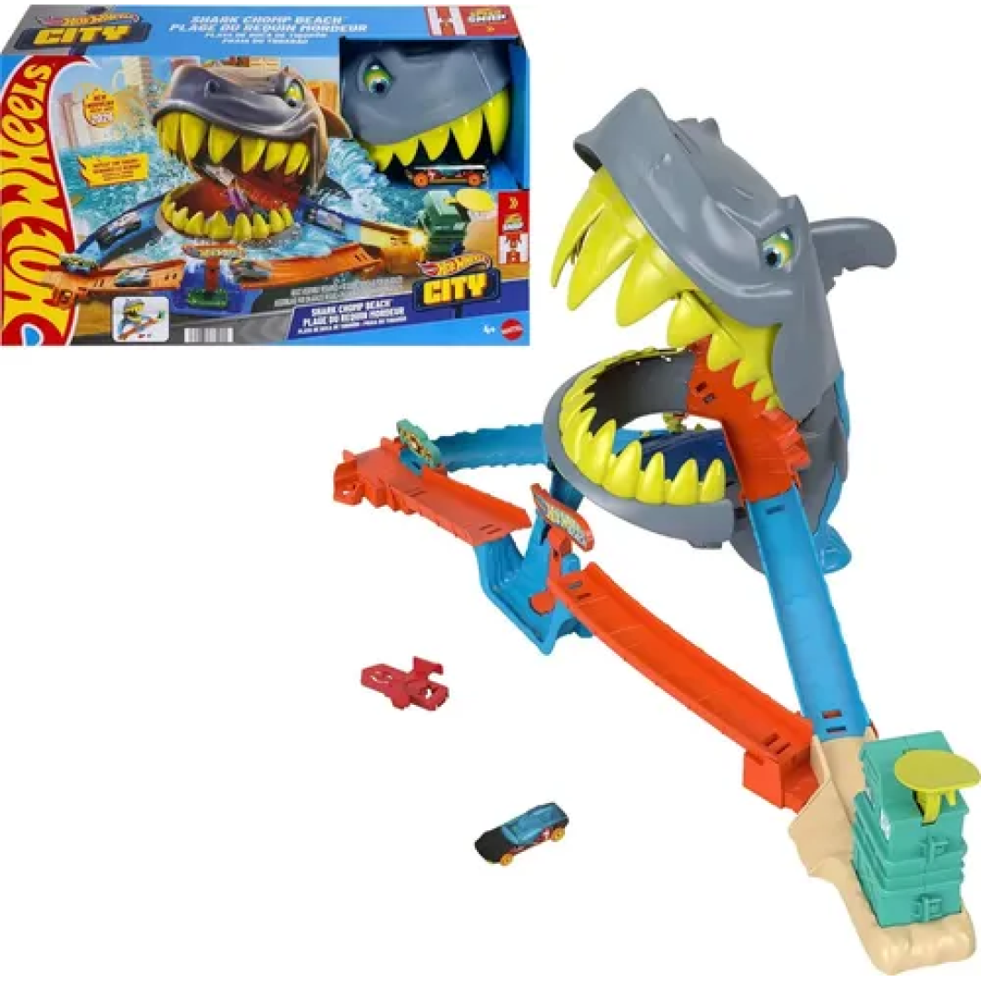 Hot Wheels Pista City Shark Chompbeach Tubarão