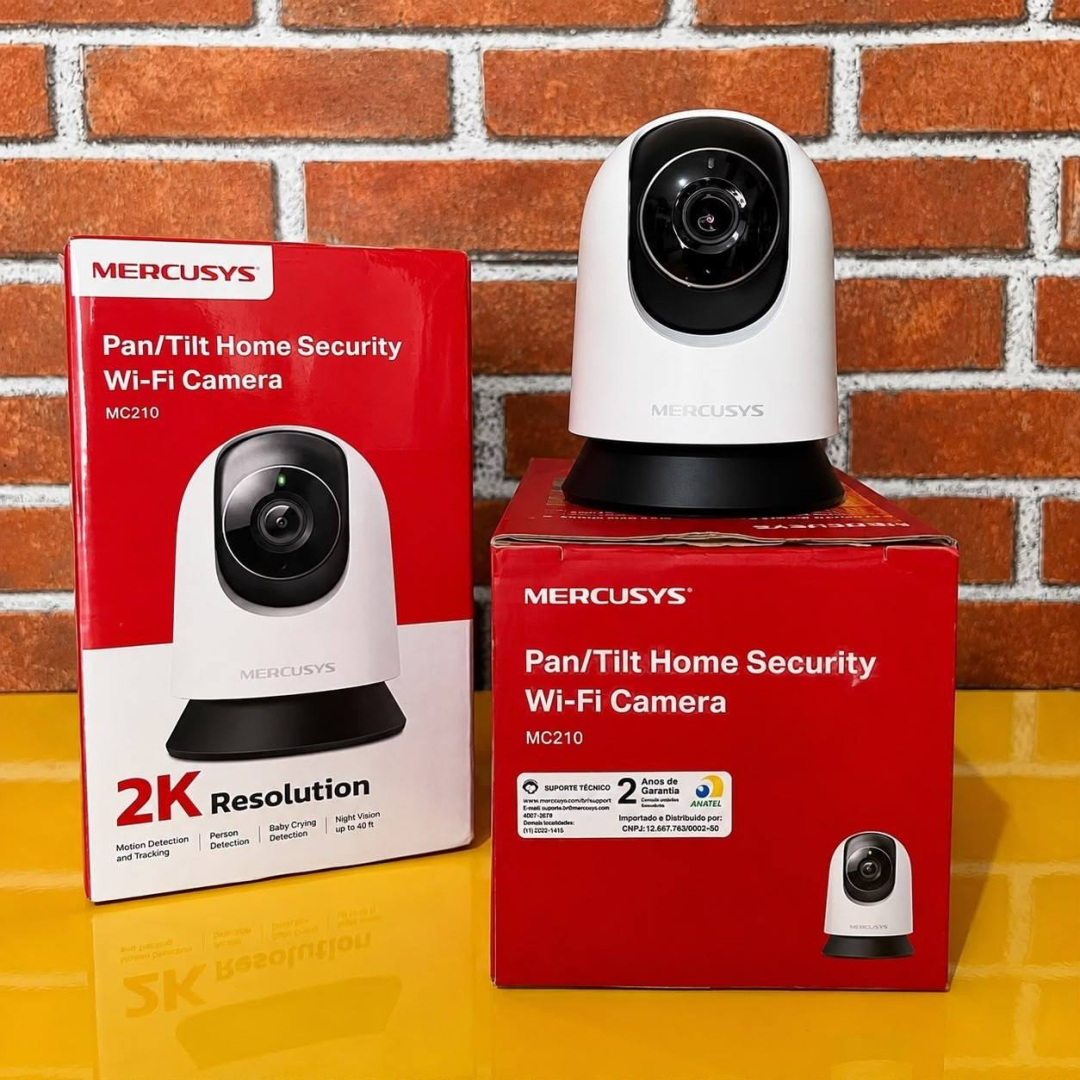 Mercusys MC210 Câmera Segurança Wifi 2K 3MP 360° por TP-Link