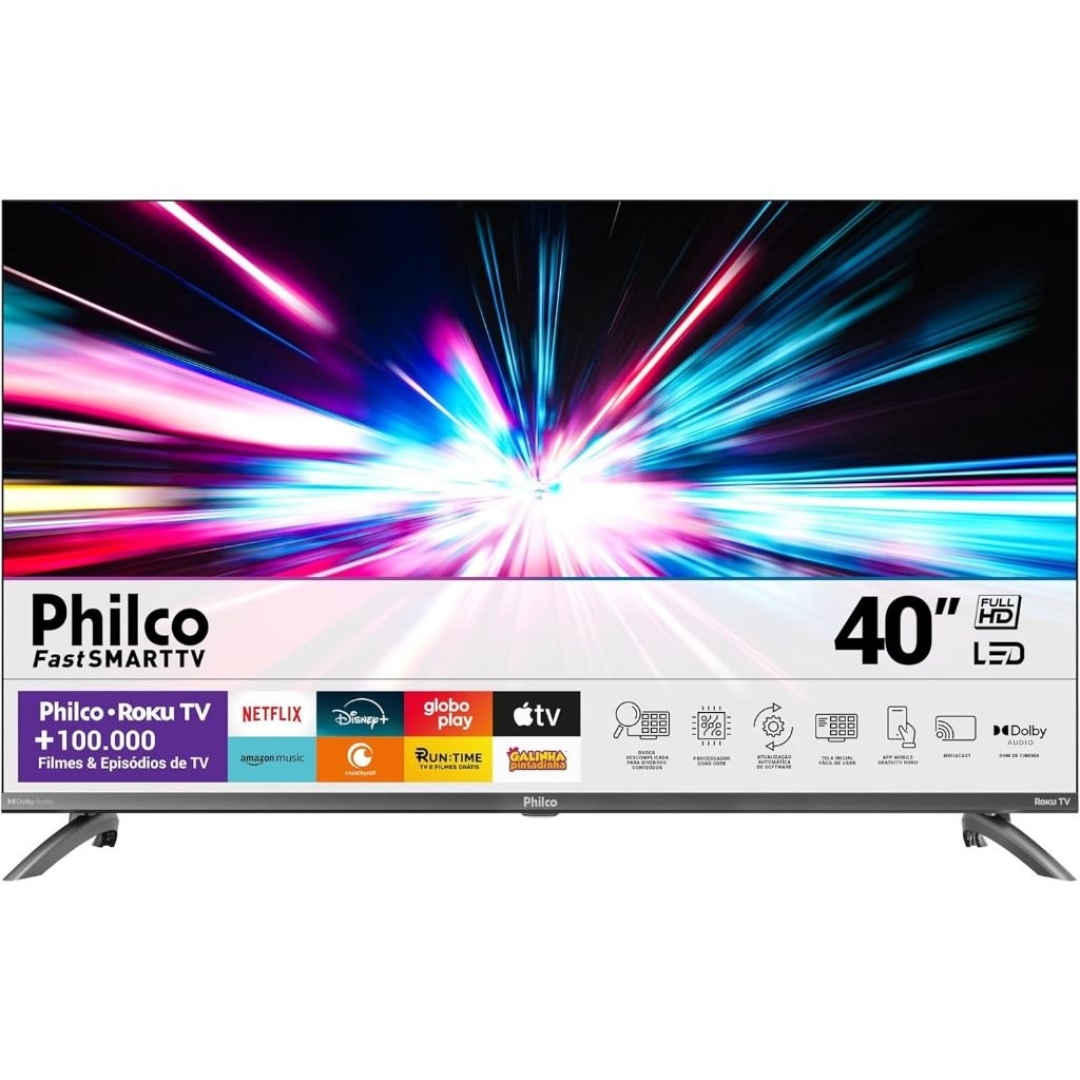 Smart Tv 40” Philco Tv Led Dolby Audio
