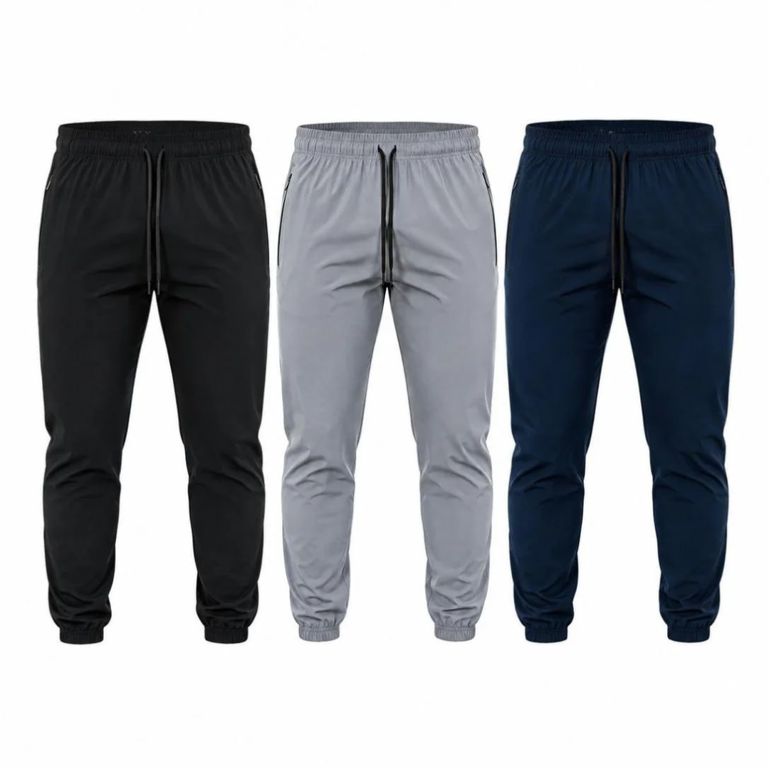 Kit 3 Calça Tactel Jogger Com Elastano Active Wear Void Verão Slim