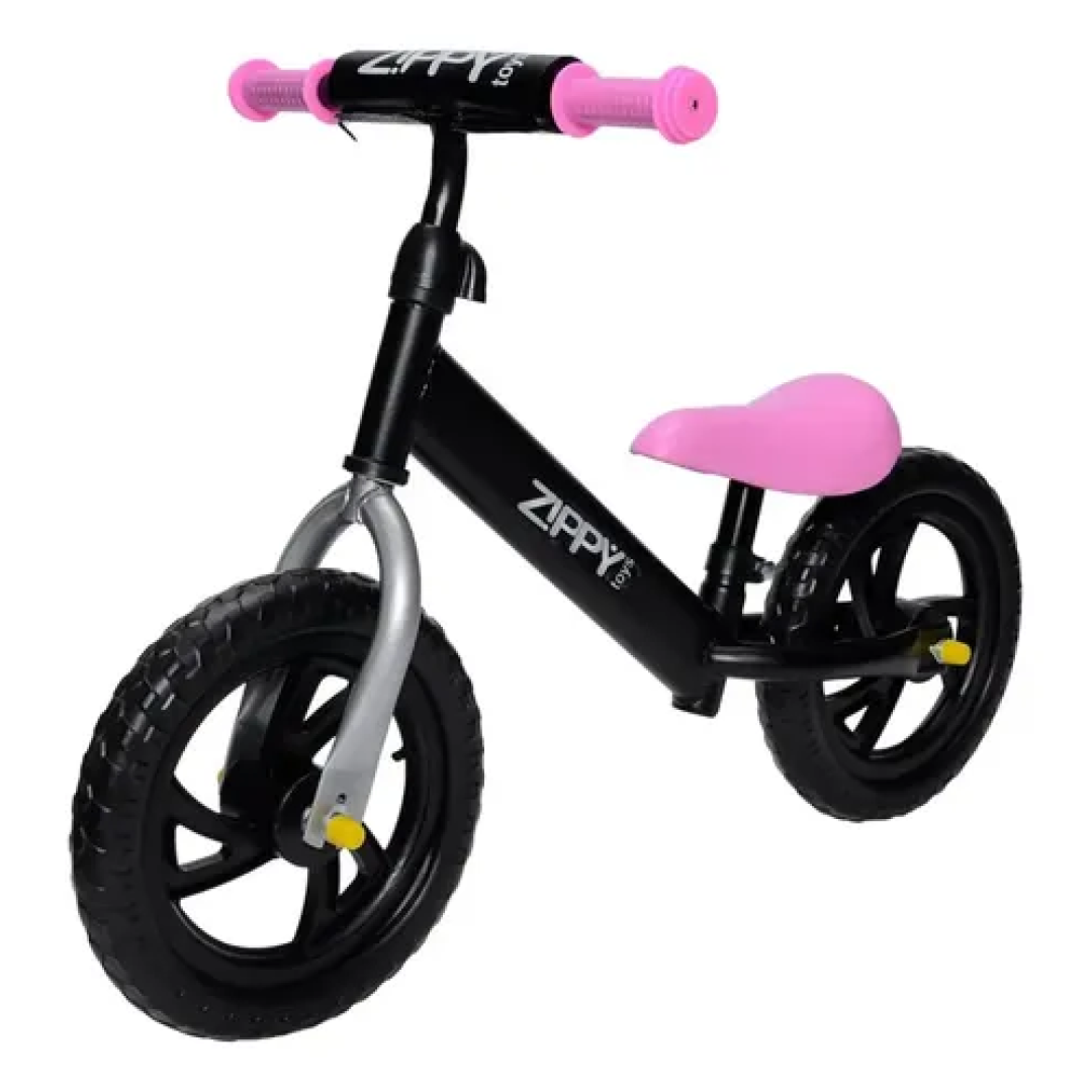 Bicicleta Infantil Sem Pedal Treina Equilibrio Zippy Toys Cor Rosa