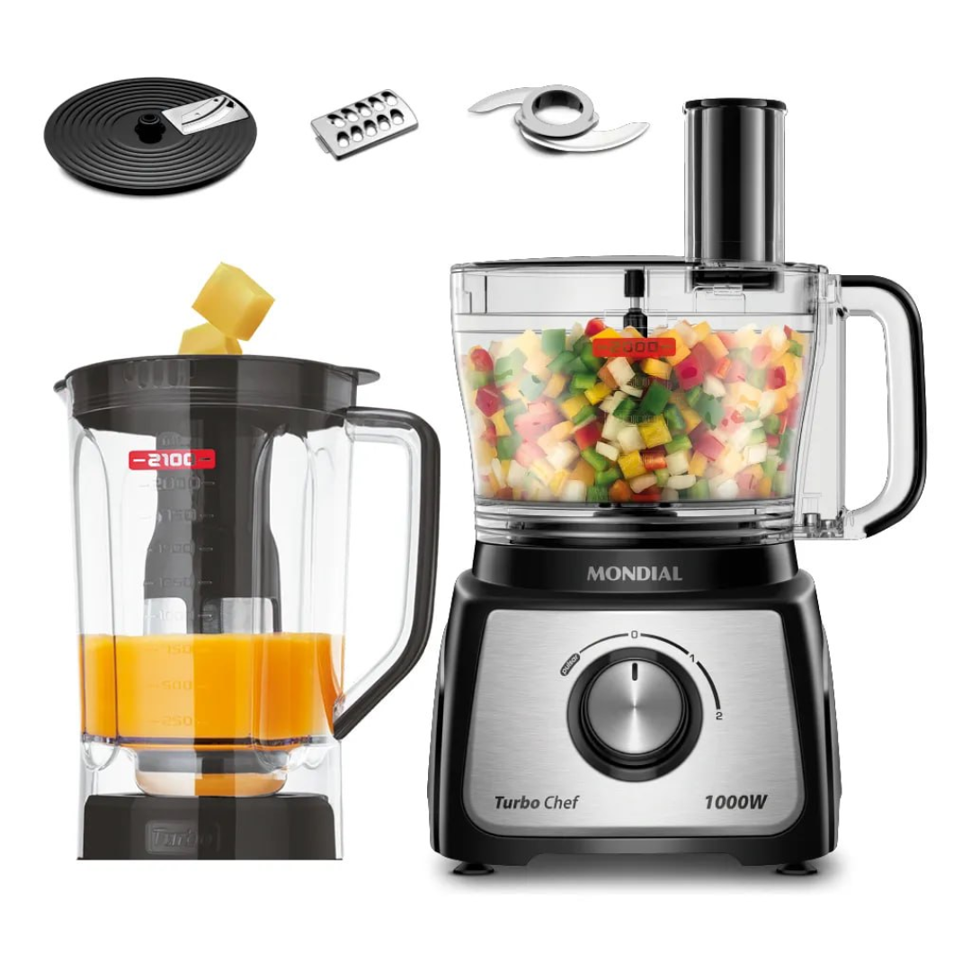 Multiprocessador Turbo Chef 5 em 1 Mondial 1000W MPN-01-B