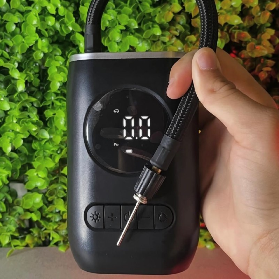Compressor de Ar Digital Mini Portátil Recarregável 150 Psi