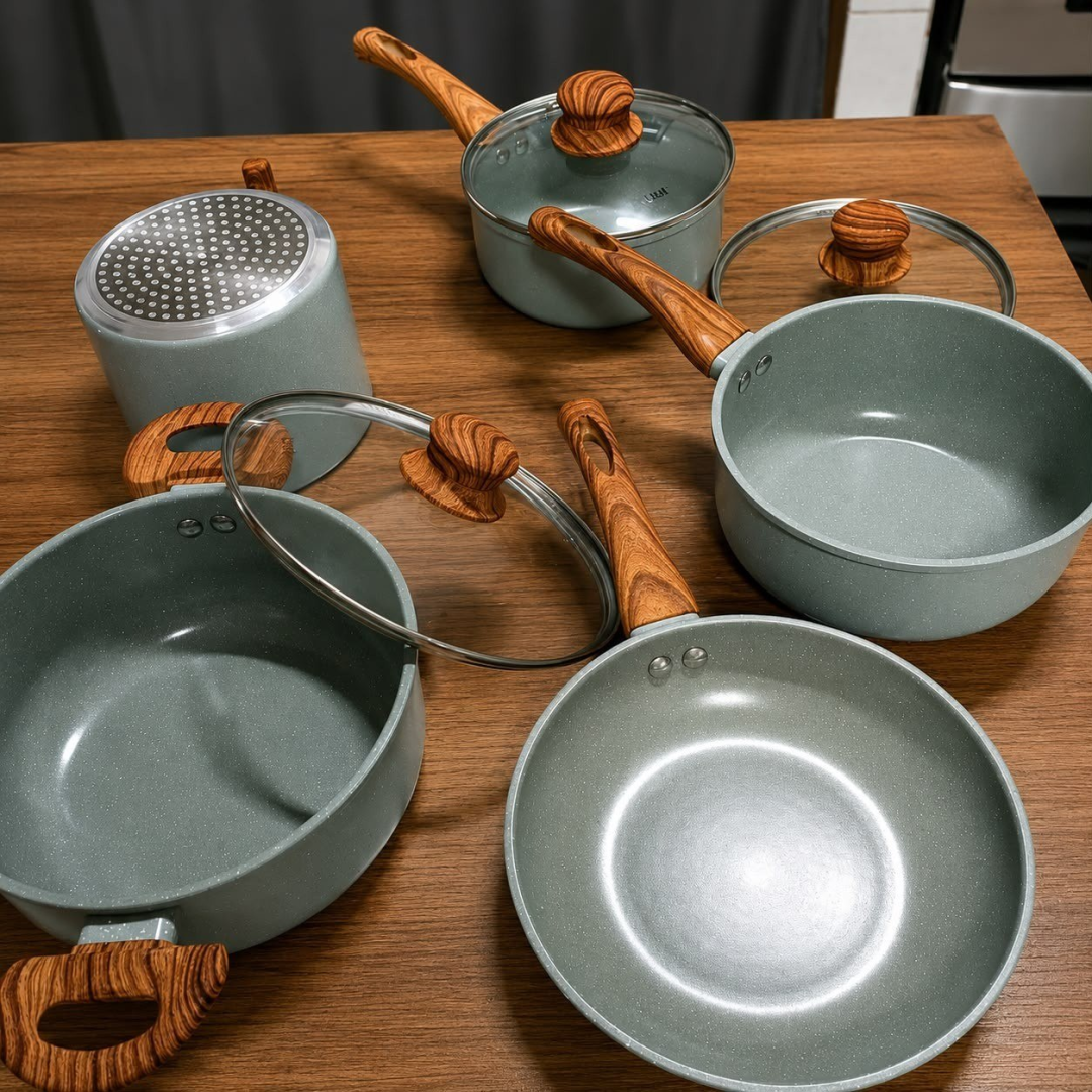 Jogo De Panelas 5 Peças Ceramico Triplo Indução Tuut Ecoglid