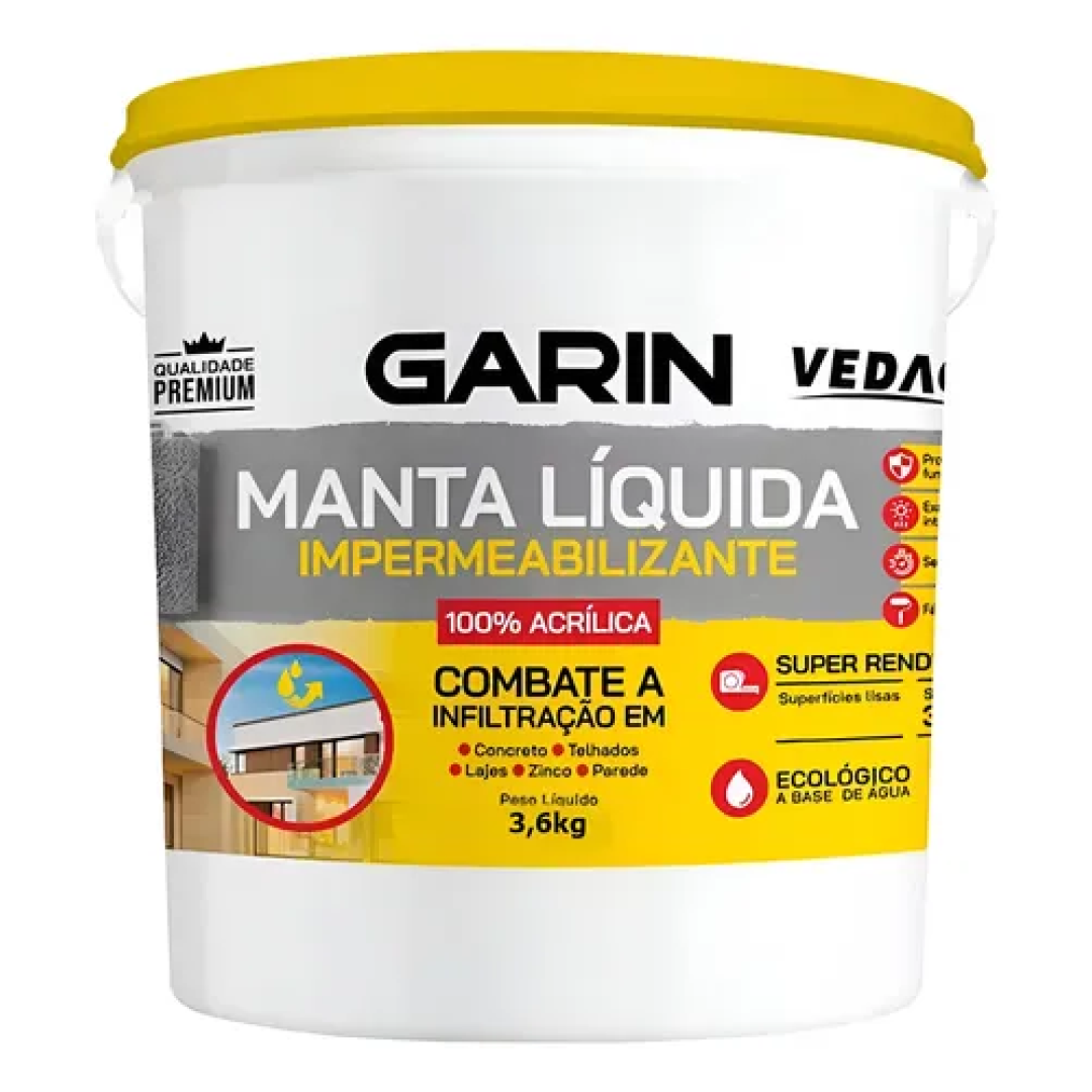 Super Manta Líquida Premium Impermeabilizante 3,6kg Garin