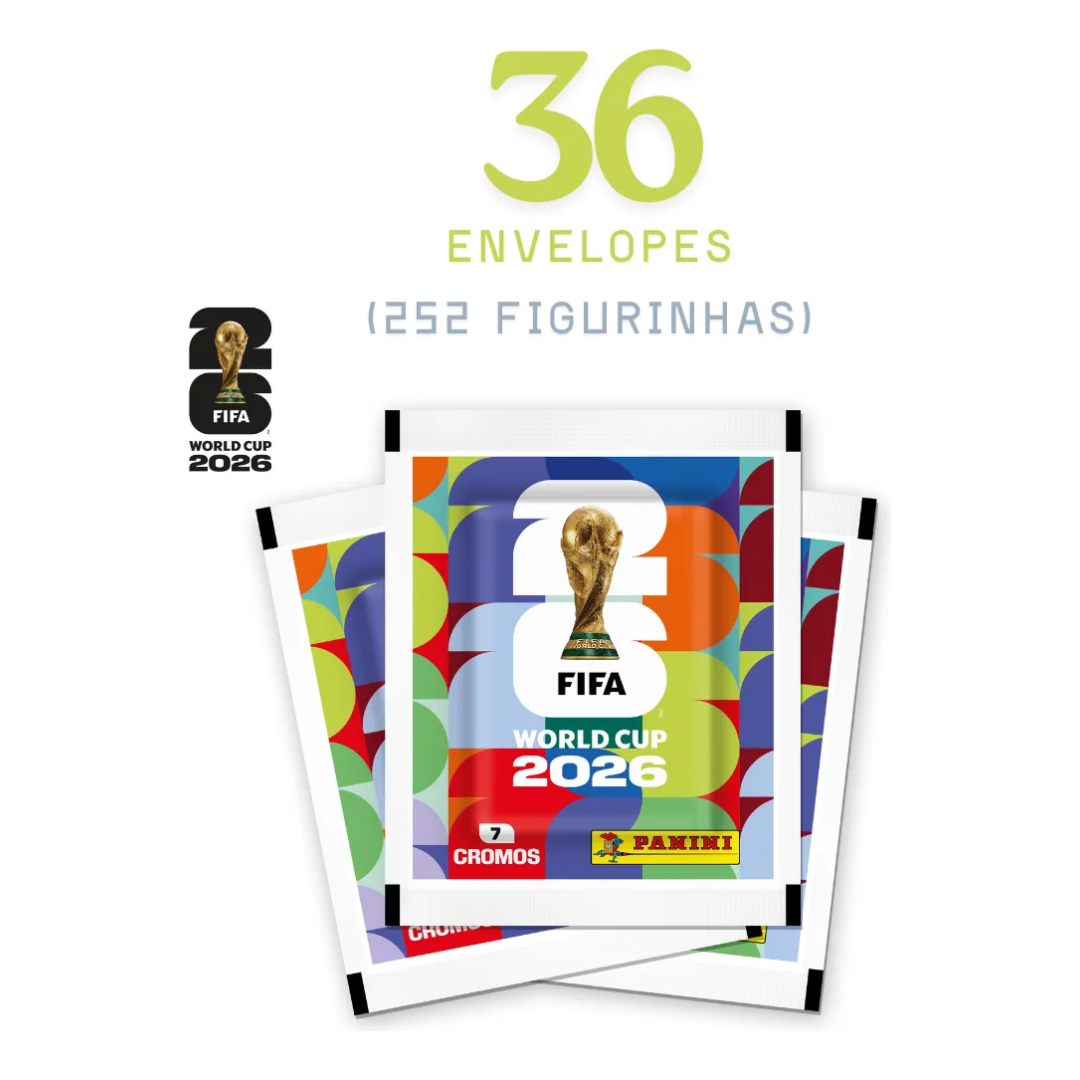 Kit C/ 36 Envelopes (252 Cromos) - Copa Do Mundo Fifa 2026